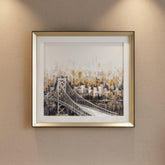 Golden Skyline Bridge - (24 x 22 Inches)