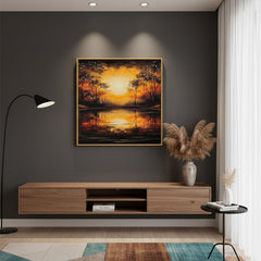 Velvet Horizon of Epoxy - (16x16 Inches)