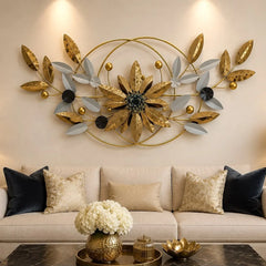Modern Floral Metal Wall Art