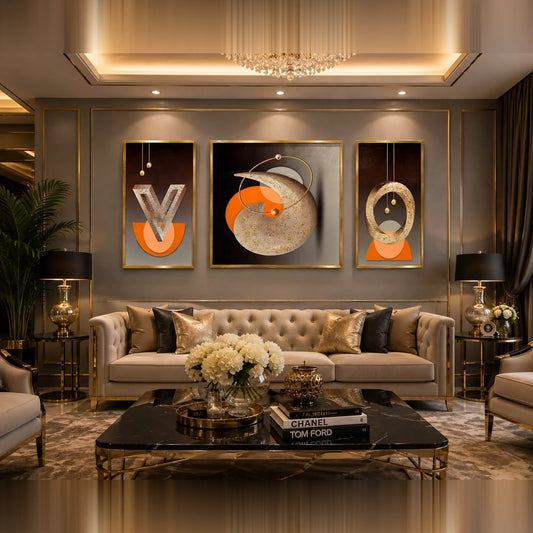 Luxury 3-Piece Abstract Epoxy Resin Wall Art