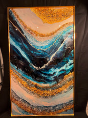 Azure Geode Elegance