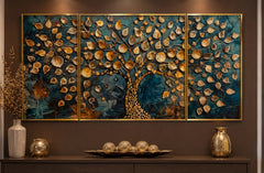 Luxury Teal & Gold Tree
