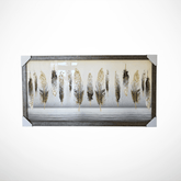 Whispers of Gold – Textured Feather Epoxy Wall Hanging