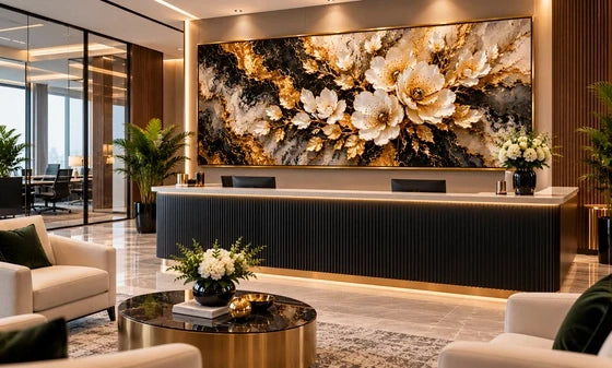 How Statement Wall Art Can Transform an Office or Reception Area