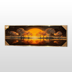 Golden Epoxy Sunset Serenity - (48x15 Inches)