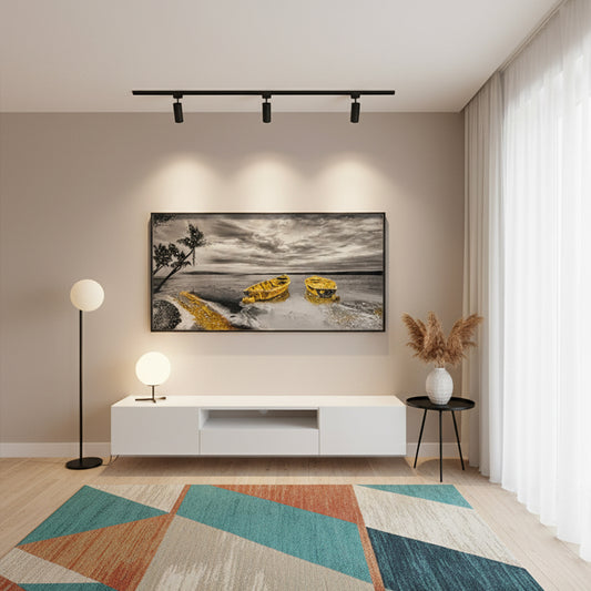 Epoxy Golden Wrecks on the shore - ( 48 x 24 Inches )