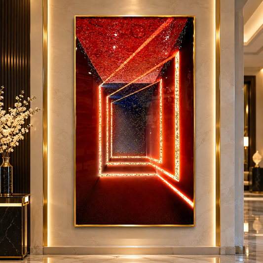 Crimson Passage Epoxy Wall Art