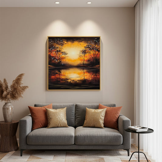 Velvet Horizon of Epoxy - (16x16 Inches)