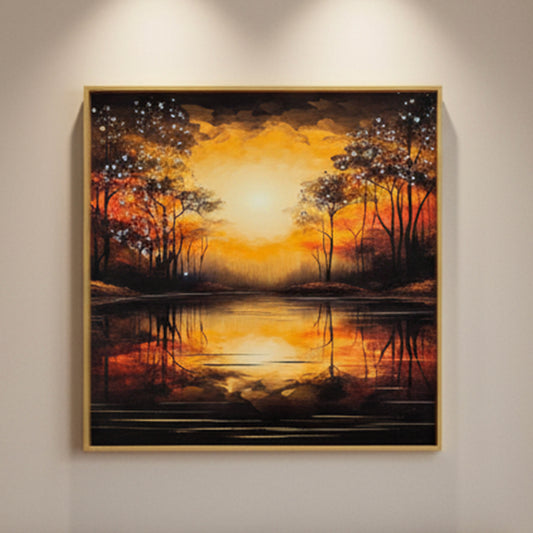 Velvet Horizon of Epoxy - (16x16 Inches)