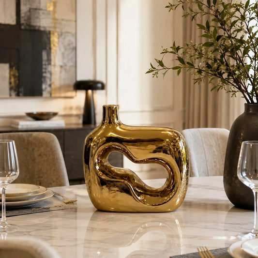 Abstract Gold Ceramic