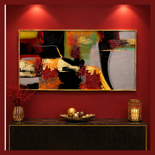 Multicolor Abstract Epoxy Resin Wall Art