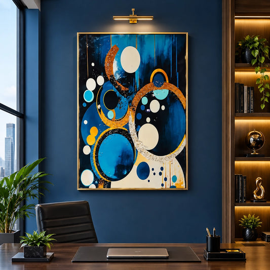 Blue Crystal Shiny Epoxy Resin Wall Art
