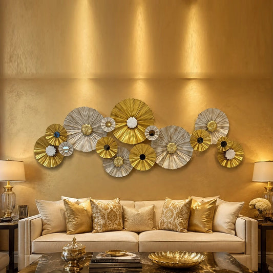 Champagne & Gold Metal Wall Art