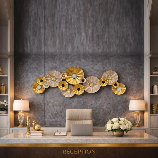 Champagne & Gold Metal Wall Art