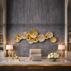 Champagne & Gold Metal Wall Art