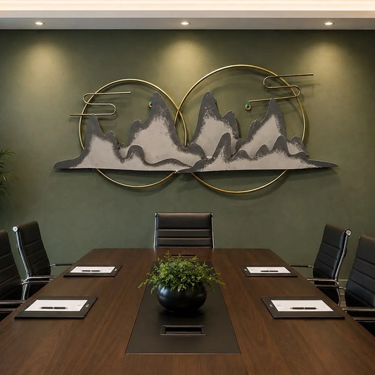 Modern Mountain Metal Wall Art
