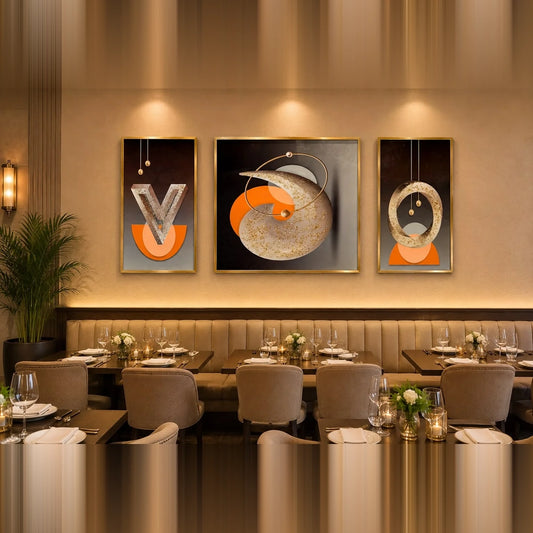 Luxury 3-Piece Abstract Epoxy Resin Wall Art