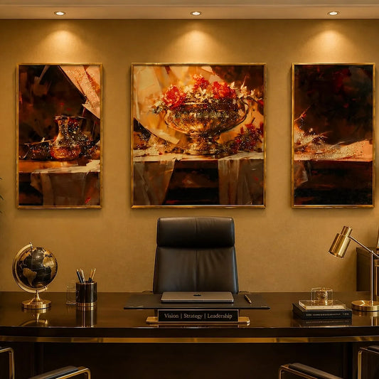 Luxury Three-Piece Epoxy Resin Wall Art