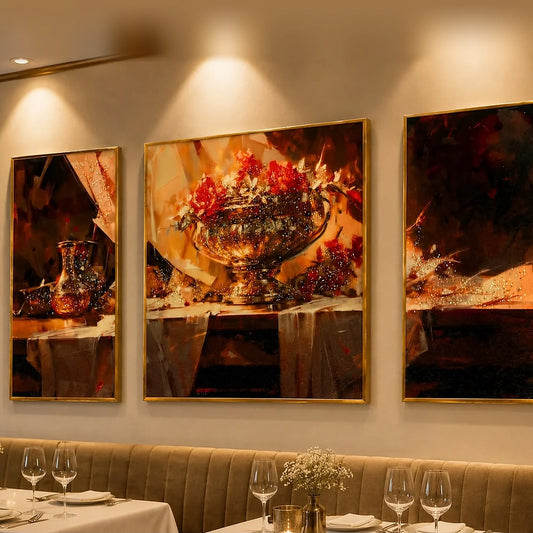 Luxury Three-Piece Epoxy Resin Wall Art