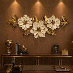 Ivory Bloom Metal Wall Art