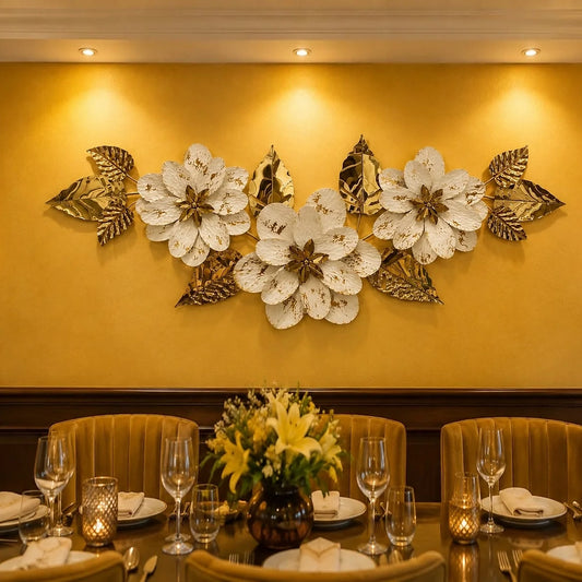 Ivory Bloom Metal Wall Art