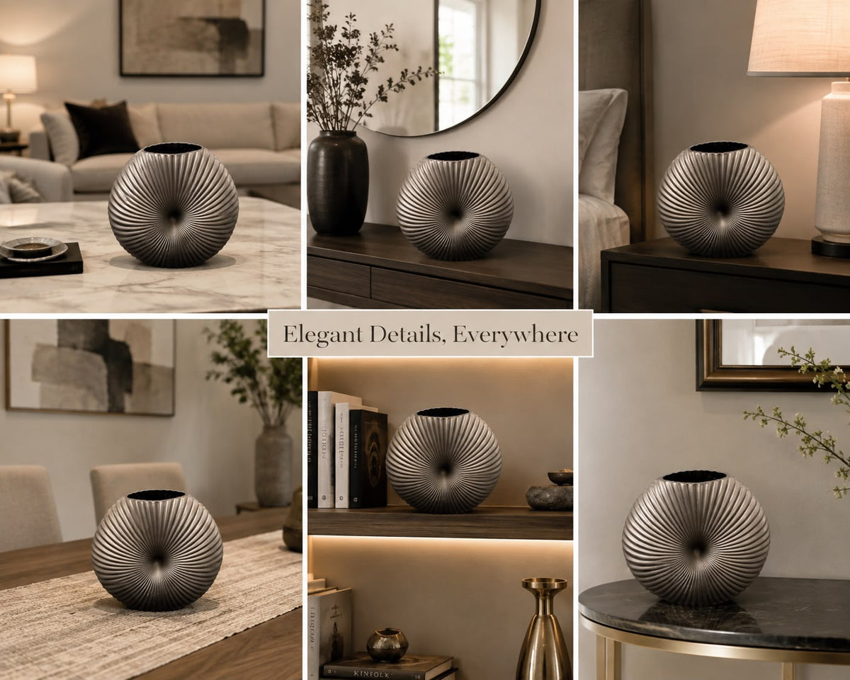 Ribbed Accent Vase