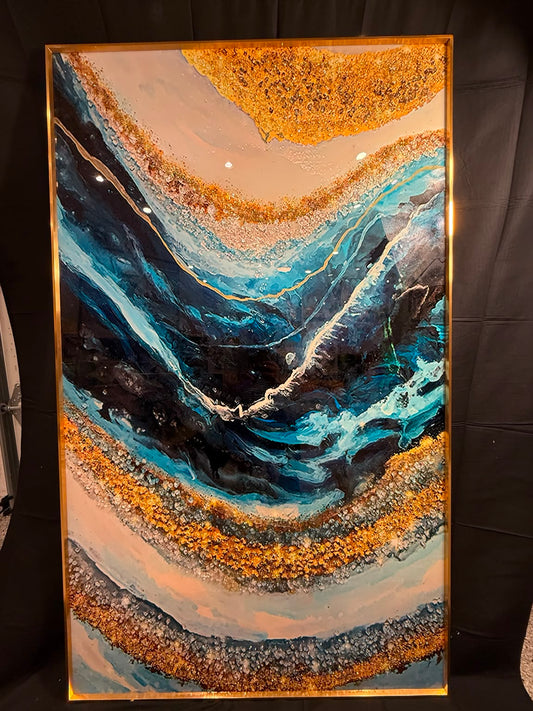 Azure Geode Elegance