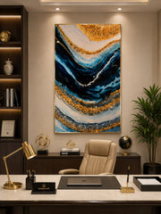 Azure Geode Elegance