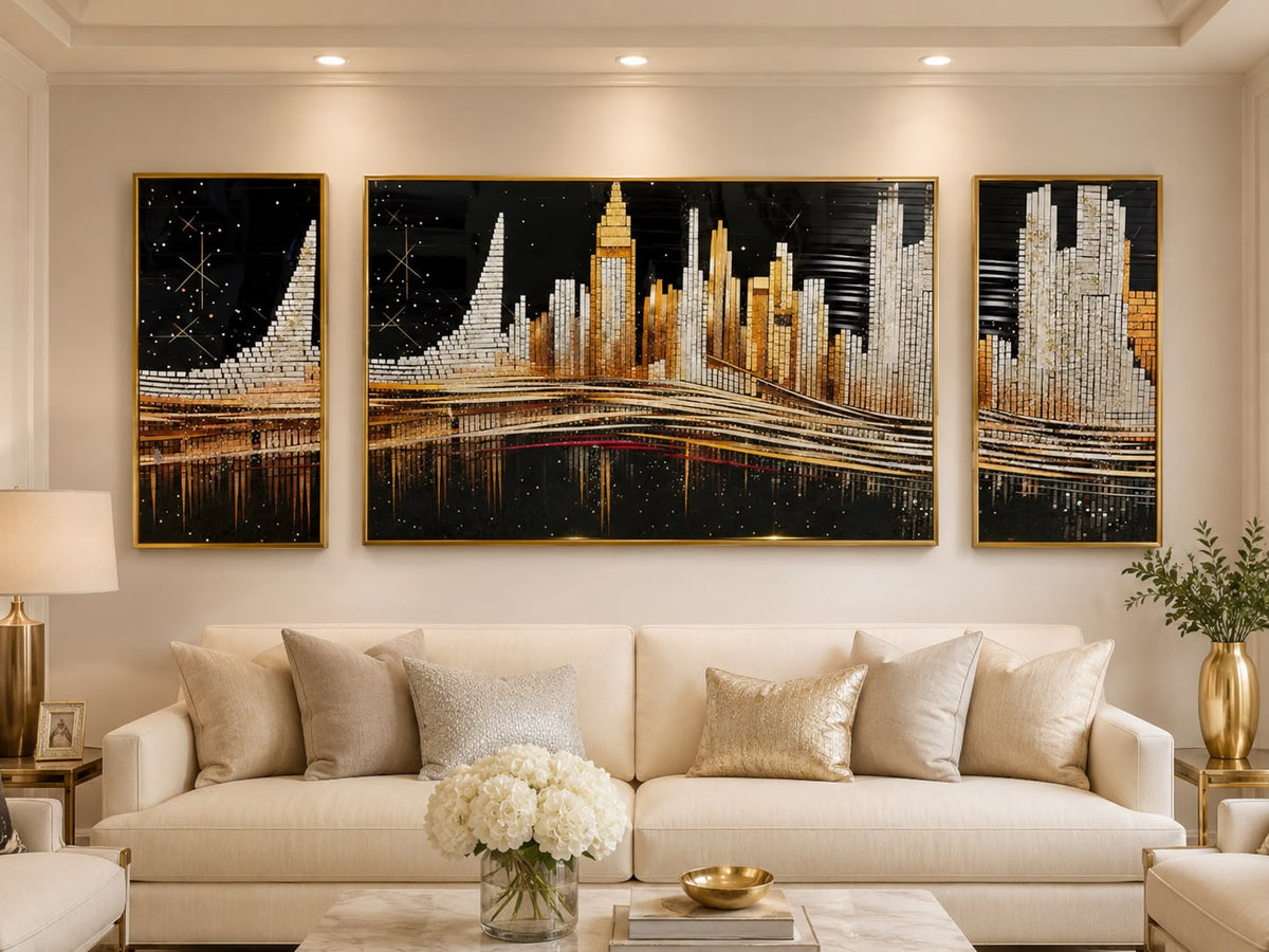 Luxury Black, Gold & Crystal