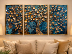 Luxury Teal & Gold Tree