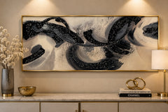 Luxury Black, Gold & Crystal
