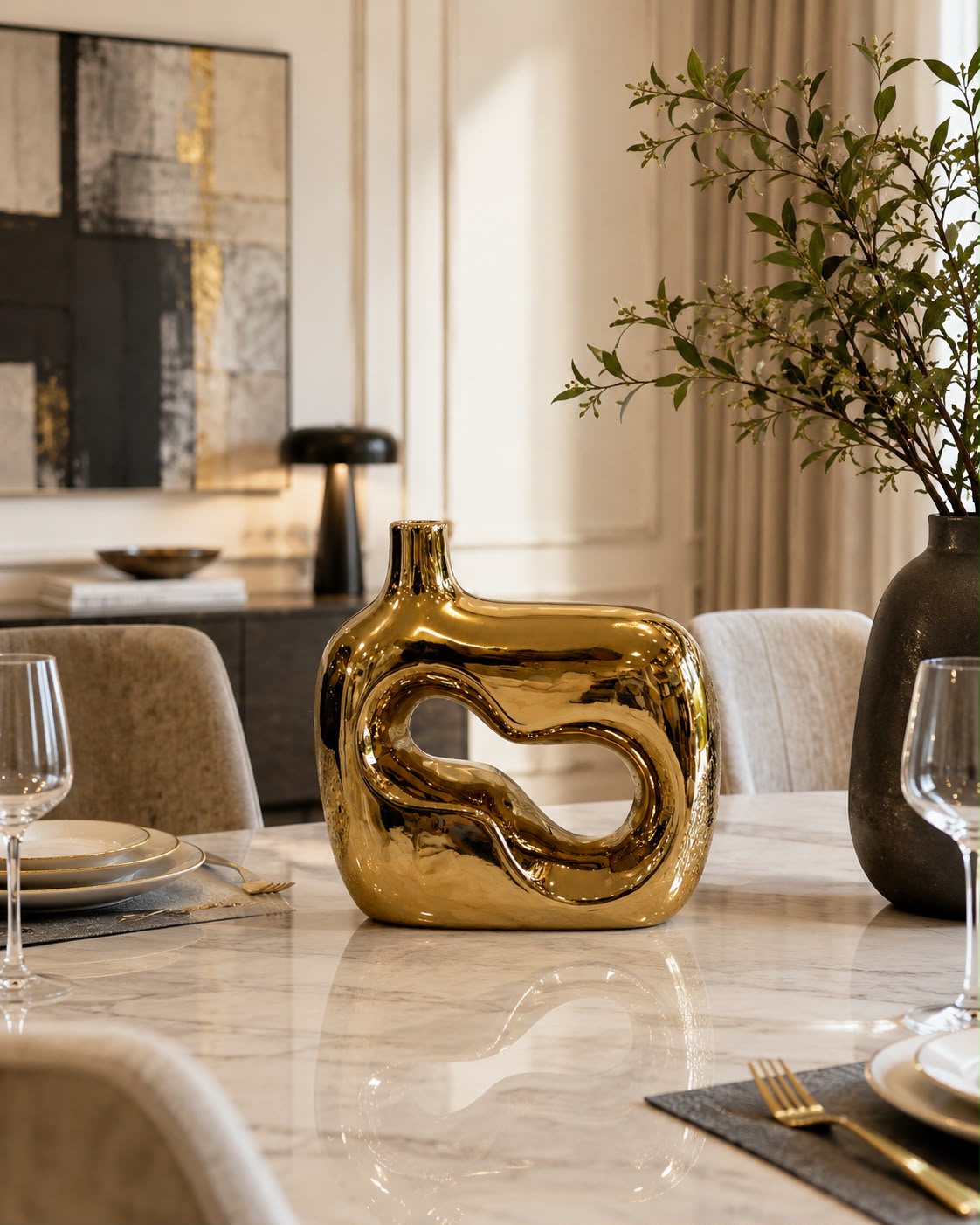 Luxury Abstract Gold Ceramic