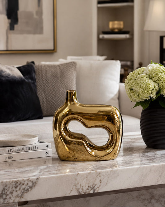 Abstract Gold Ceramic