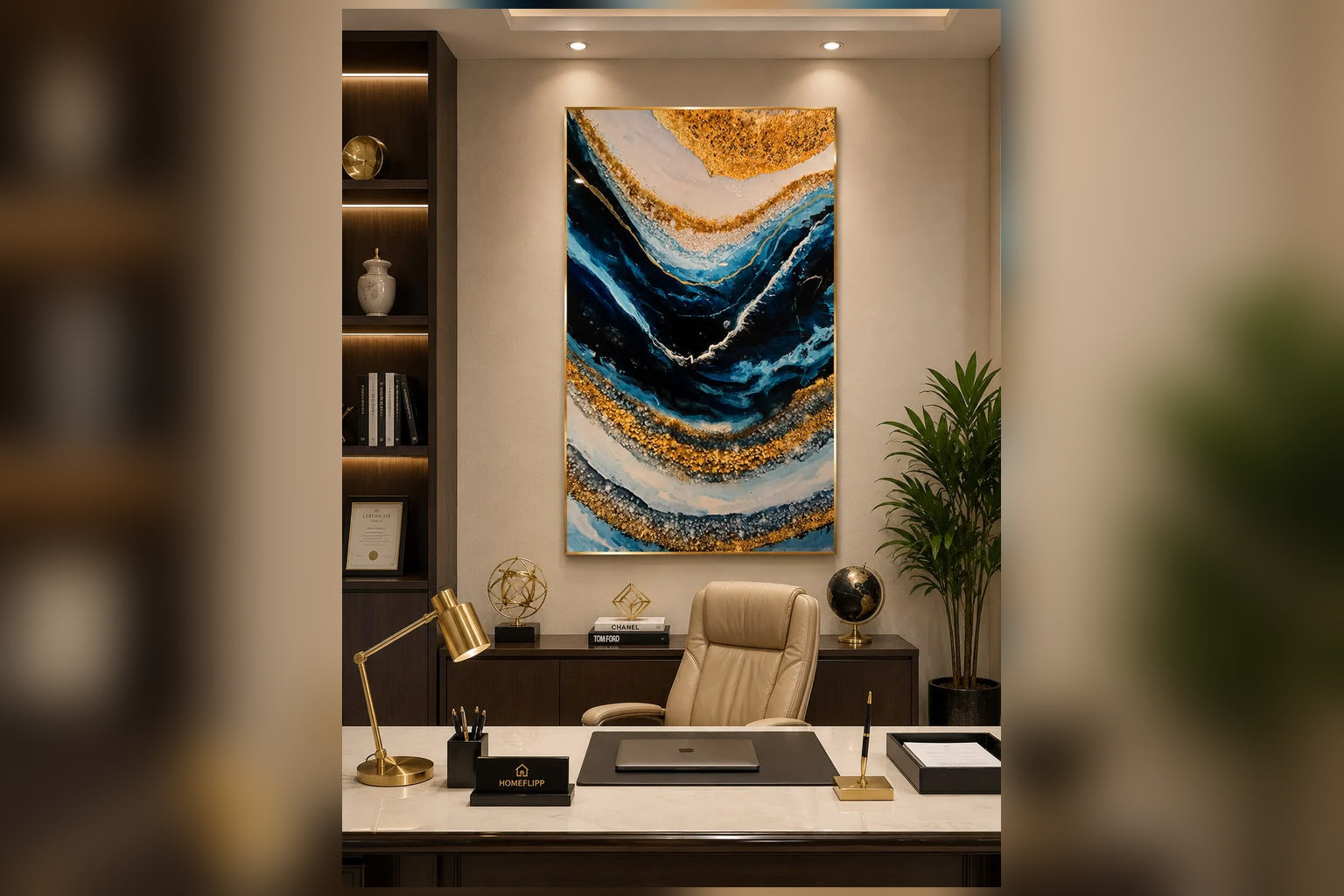 Azure Geode Elegance