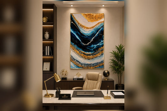 Azure Geode Elegance