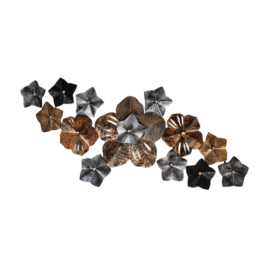 Grey And Rust Contemporary Metal Wall Art
